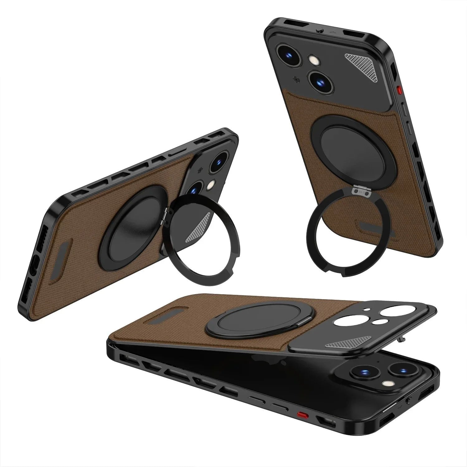 SentimentvalueTM Metal Magnetic Leather Case For iPhone 16/15/14/13 Series