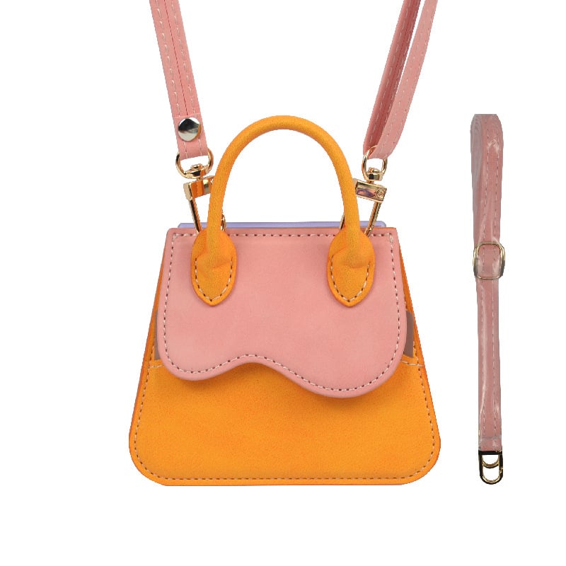 Luxury Leather Handbag Flip Phone Case For Galaxy Z Flip 7/6/5/4/3 with Crossbody Lanyard