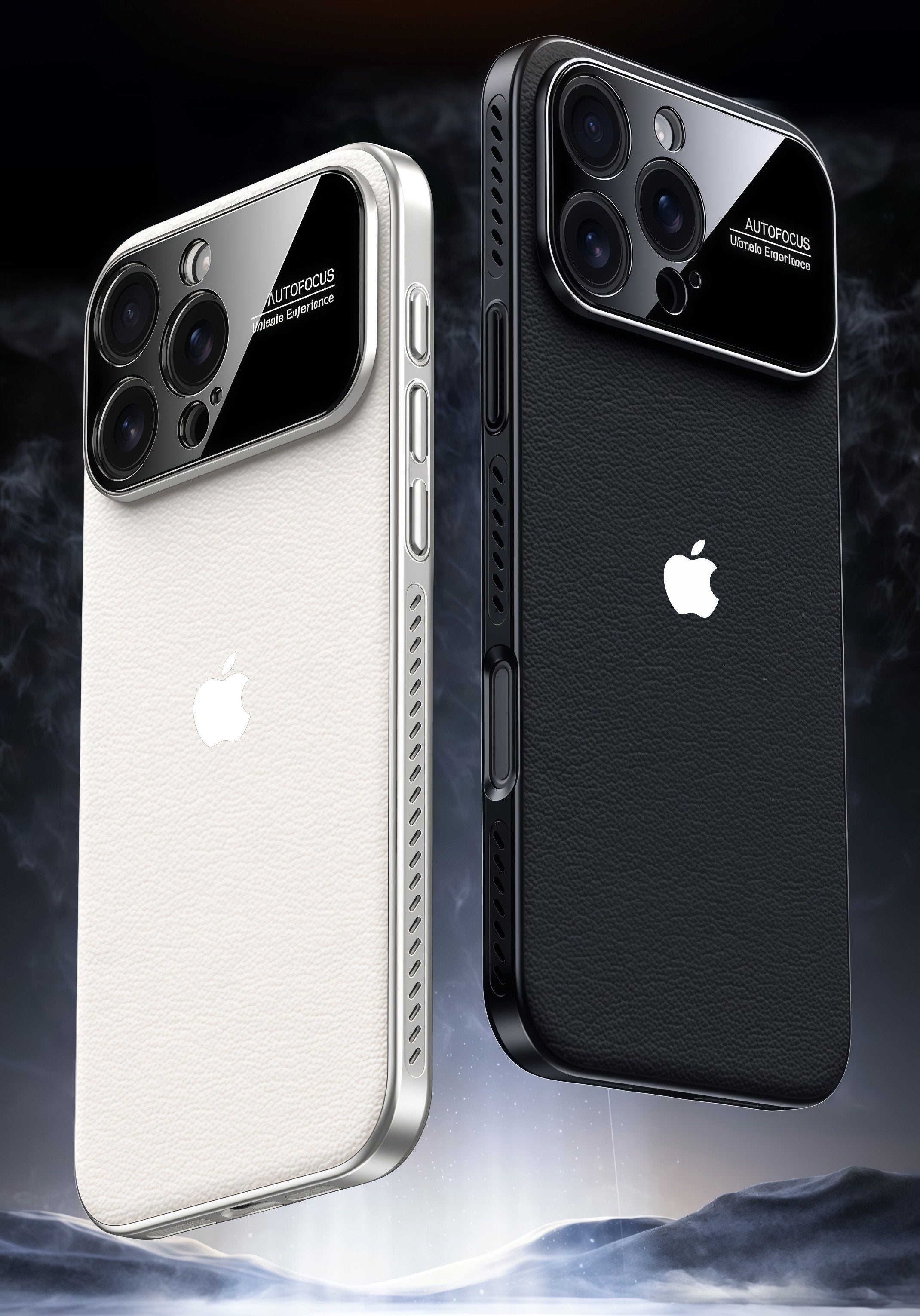 Vegan leather large-view window heat dissipation magnetic case for iPhone 17 Pro Max