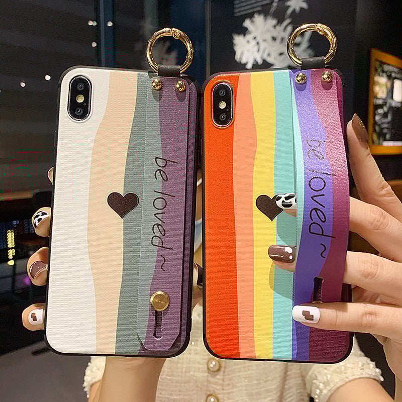 Rainbow Letter Love Heart Wristband Phone Case for Samsung Galaxy For Samsung Galaxy S and A Series