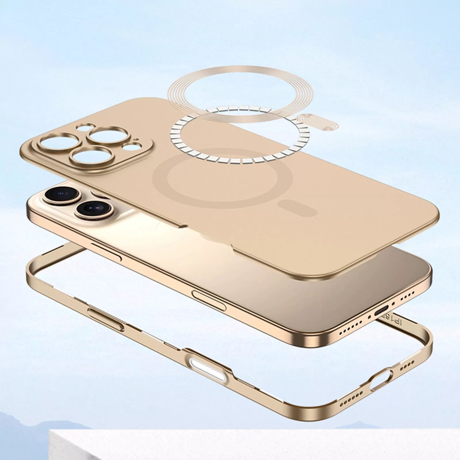 Suitable for Apple 15/16 series mobile phone case, magnetic two-in-one protective cover