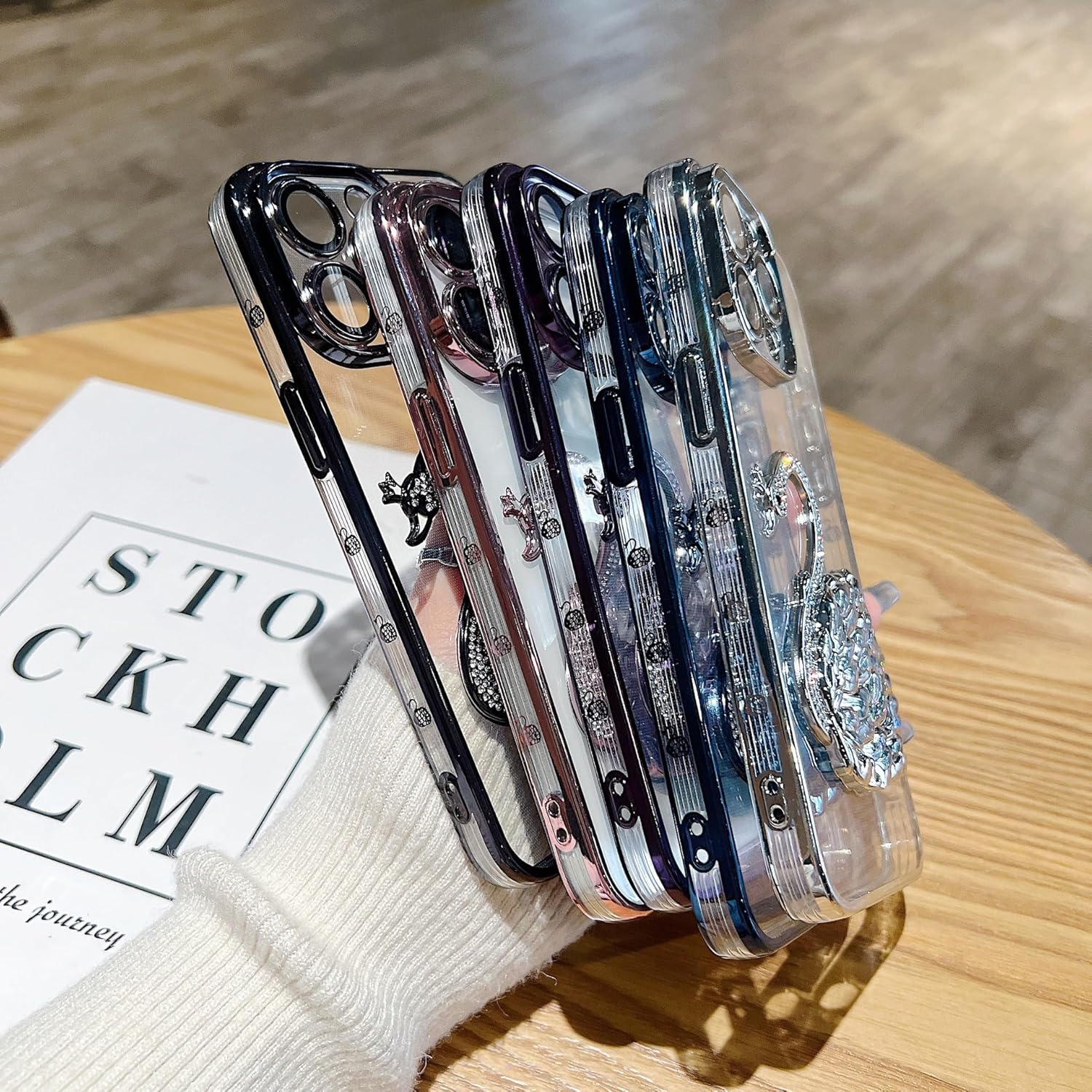 Electroplated Glitter swan Pattern Phone case with Glitter or Without Glitter Paper, Drop-Proof, Light Luxury Style, for iPhone 15 14 13 12 11 case