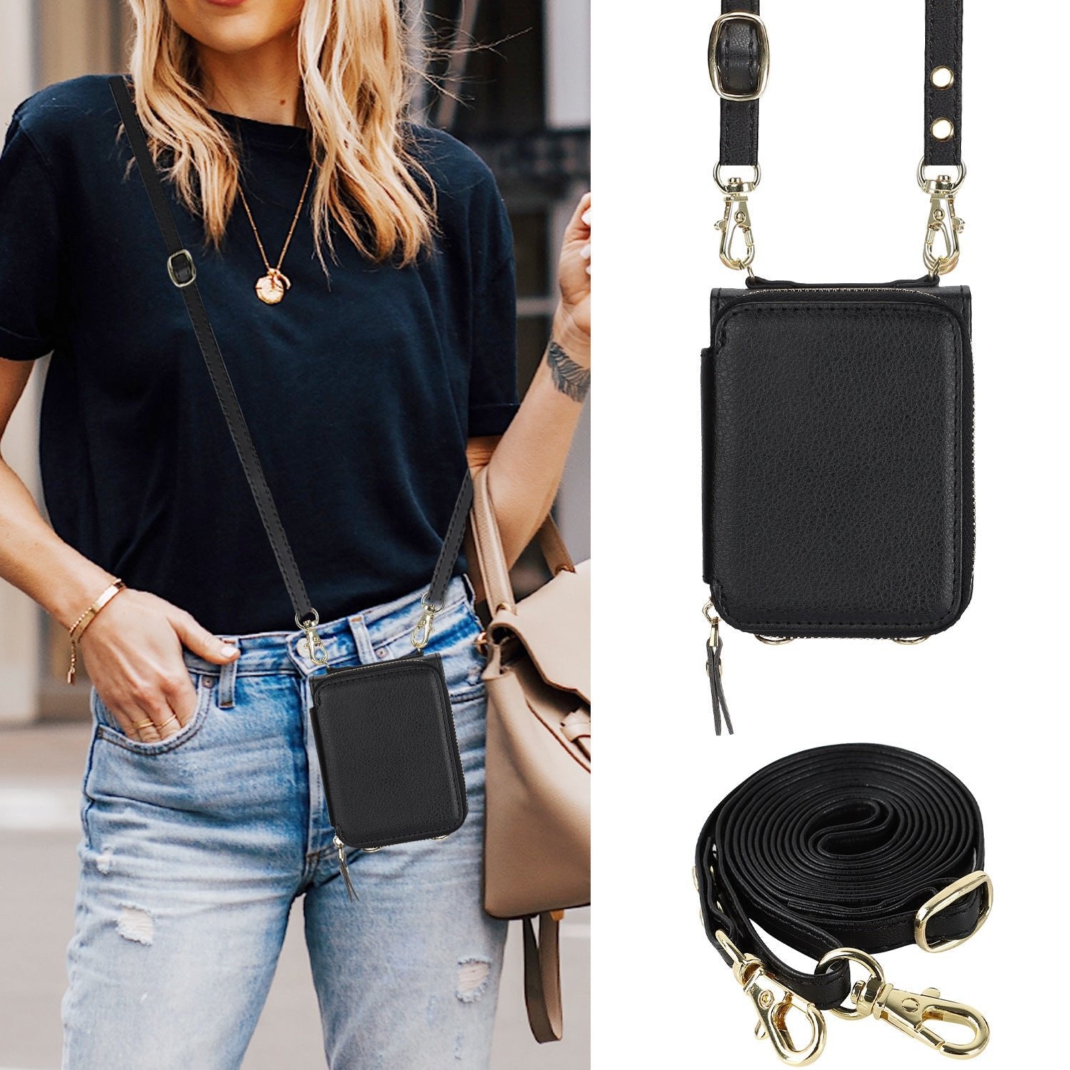 Suitable for Galaxy Z Flip 3/Galaxy Z Flip 4/Galaxy Z Flip 5/Galaxy Z Flip 6 Zipper Bag Mobile Phone Case Leather Case Card Holder