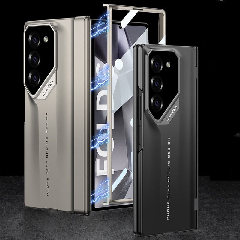 Shell-Film Integrated Magnetic Folding Hinge Phone Case For Galaxy Z Fold 4/Galaxy Z Fold 5/Galaxy Z Fold 6