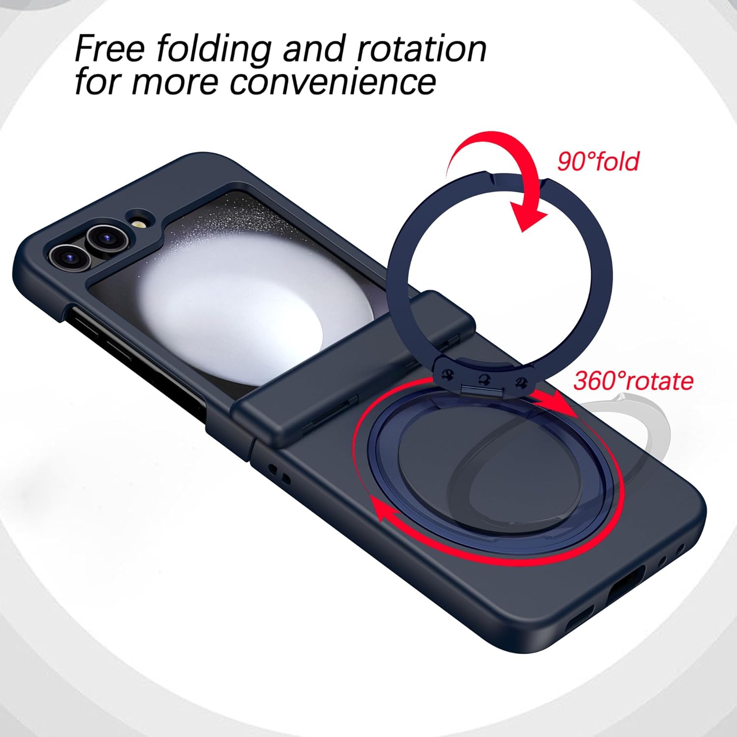 Full Coverage Hinge Shockproof Phone Case For Galaxy Z Flip 3/Galaxy Z Flip 4/Galaxy Z Flip 5/Galaxy Z Flip 6