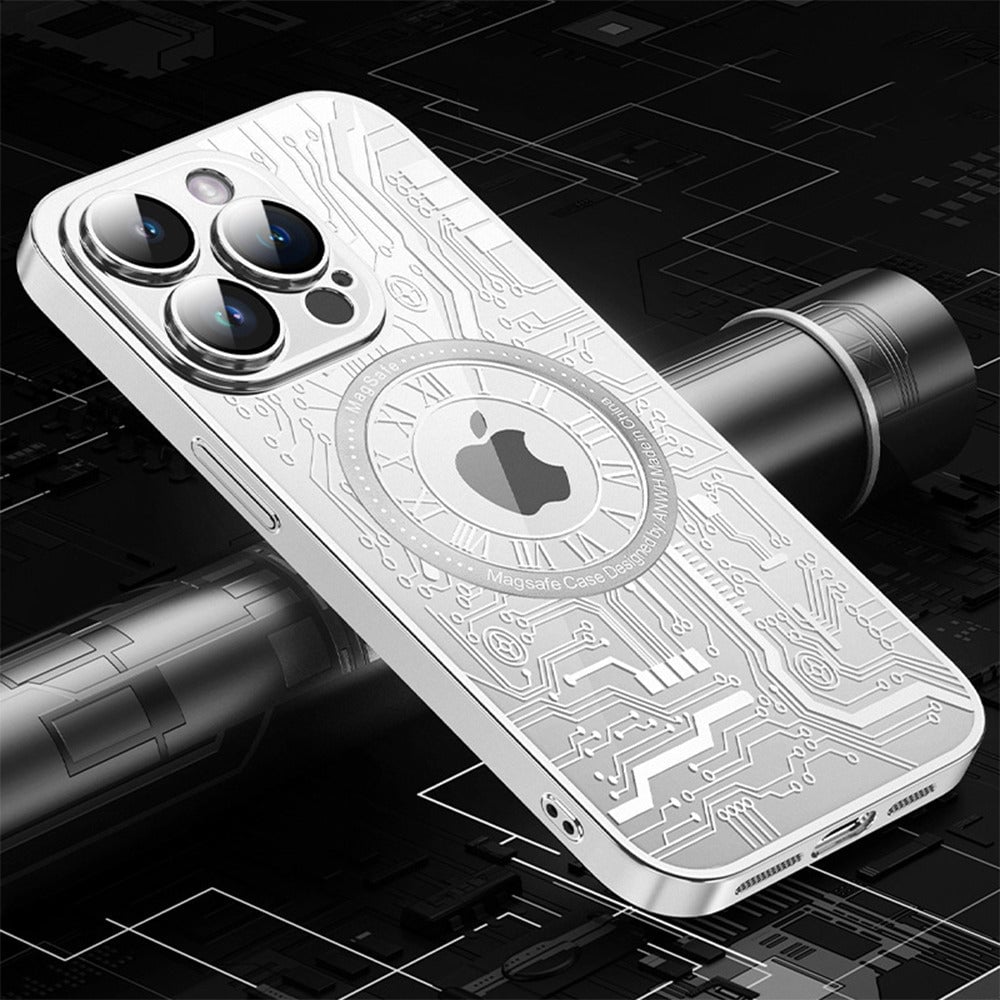 Technology Circuit Board Phone Case For iPhone 16 15 14 13 12 11 Serise