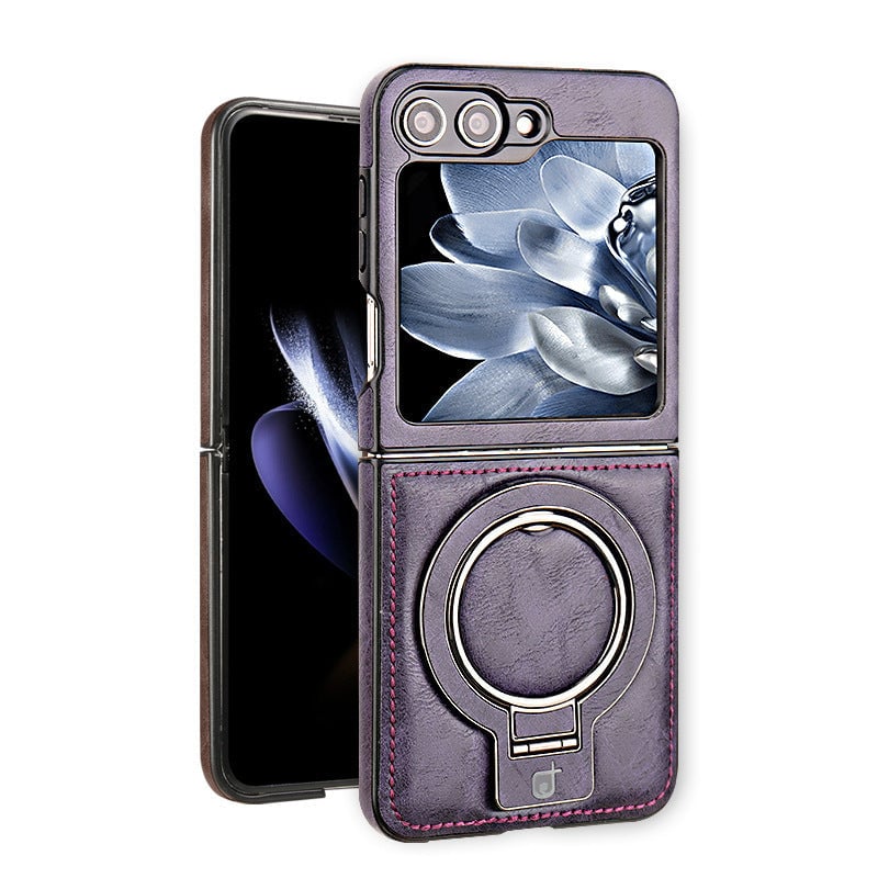 SentimentvalueTM Magnetic Bracket Leather Case For Galaxy Z Flip 7/6/5/4/3