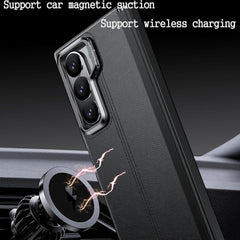 Magnetic Fold Case for Samsung Galaxy Z Fold 6,Metal Kickstand Lens Protection Phone Case Car Mounted Magnetic Suction Business Cover[Support magnetic charging]