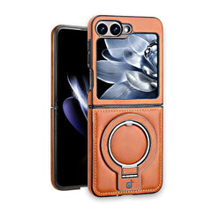 SentimentvalueTM Magnetic Bracket Leather Case For Galaxy Z Flip 7/6/5/4/3