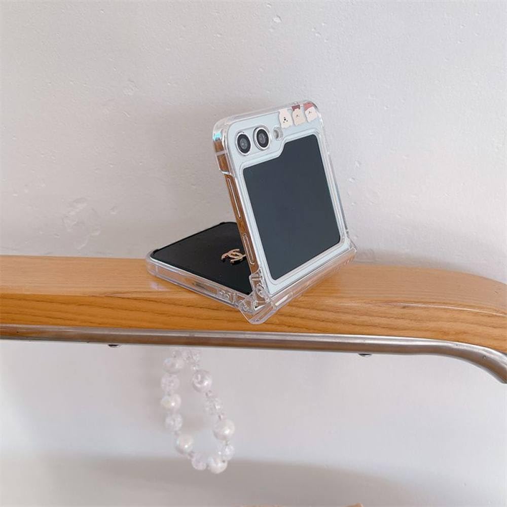 🐻 Cute bear phone case for Galaxy Z Flip 3/Galaxy Z Flip 4/Galaxy Z Flip 5/Galaxy Z Flip 6