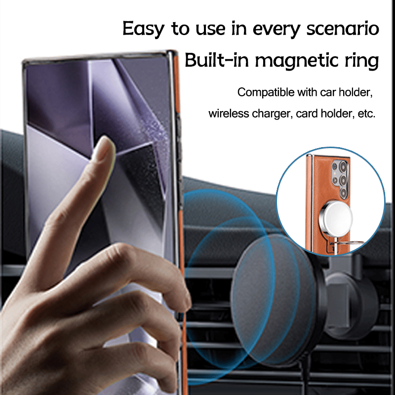 For Samsung Galaxy S24 Series Business Magnetic Anti-fall Bracket Protective Case