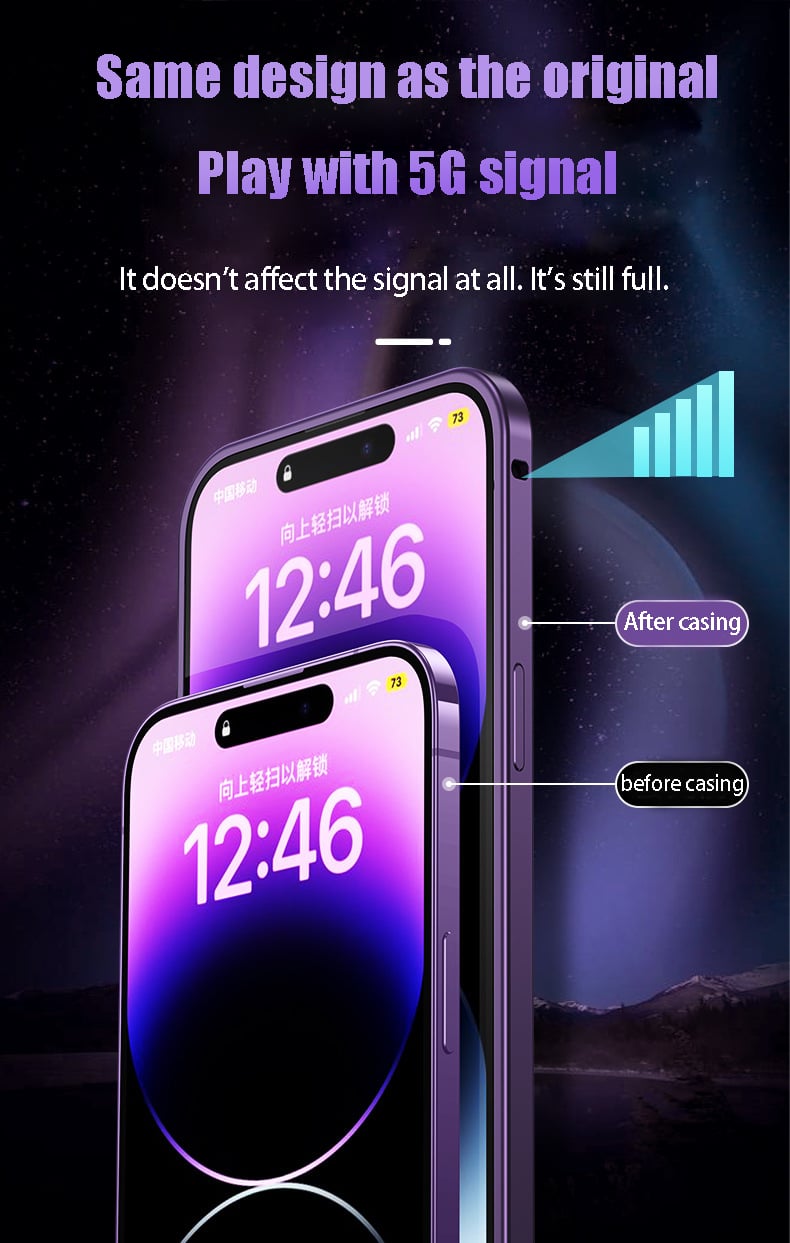 Magnetic Power Safety Metal Phone Case