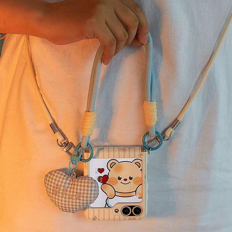 Floral Bear Phone Case For Samsung Galaxy Z Flip 5 & Samsung Galaxy Z Flip 6