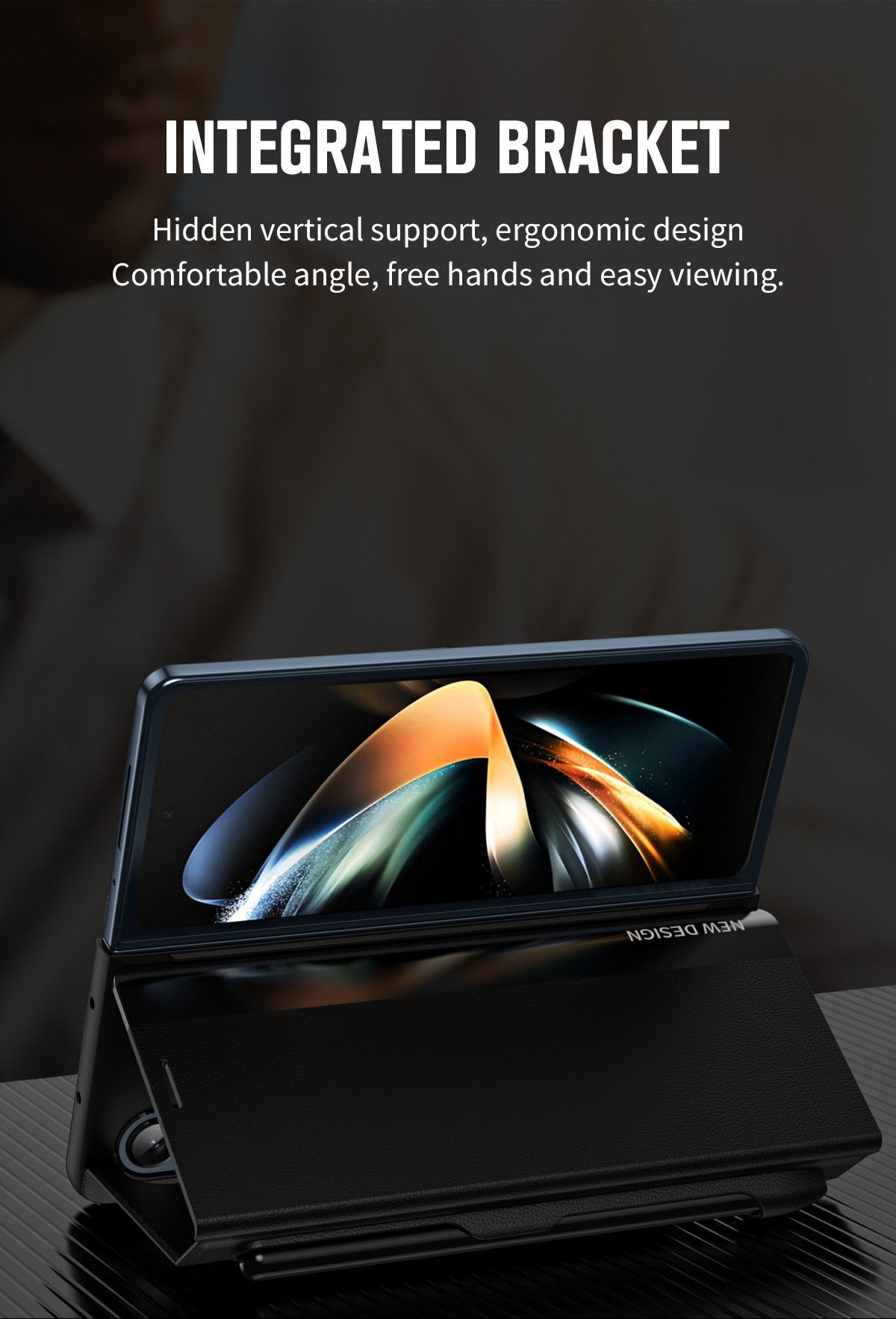 For Galaxy Z Fold 3/Galaxy Z Fold 4/Galaxy Z Fold 5/Galaxy Z Fold 6, the Flip Stand Case with Pen Slot