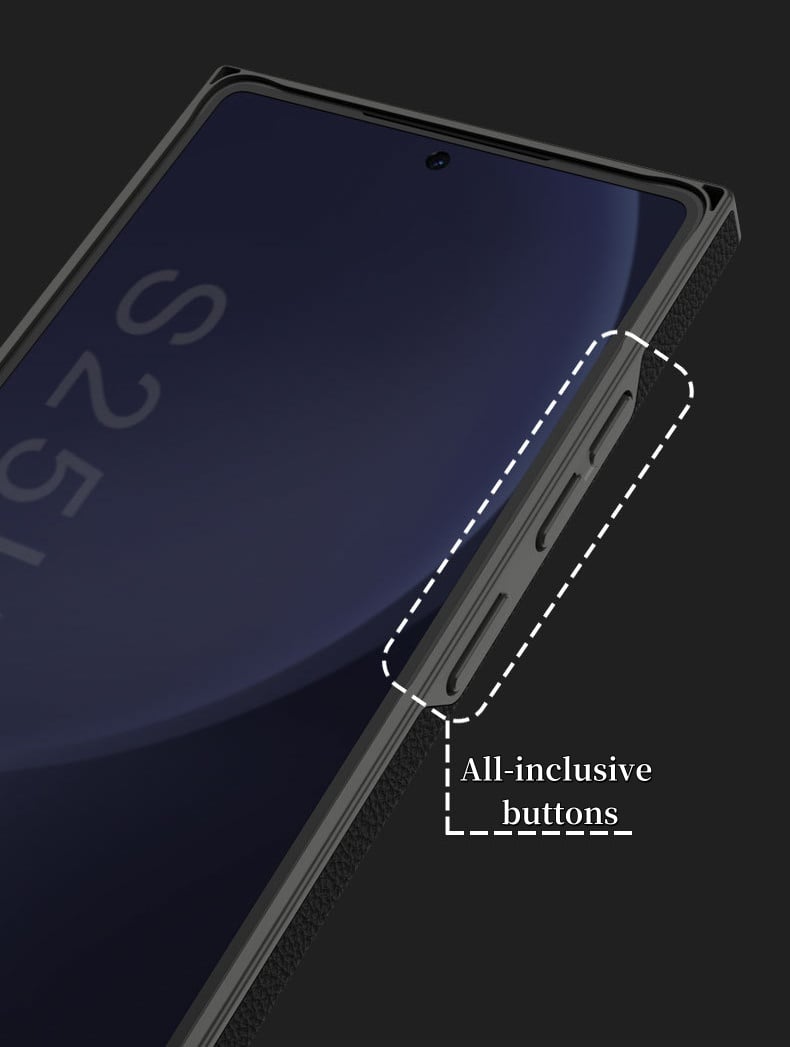 Skin-Feeling Plain Leather Full-Edge Curved Case For Galaxy S25 Ultra, Drop-Proof And Thin Mobile Phone Case(Only Case)