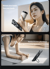 Metal Z Shell With Magnetic Bracket Hollow Heat Dissipation Mobile Phone Case Suitable For iPhone 16/15 Series