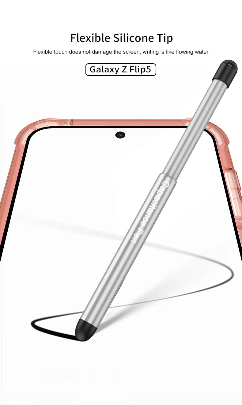 Galaxy Z Flip 5 and Galaxy Flip 6 | Transparent Ring Phone Case(Bring Pen)