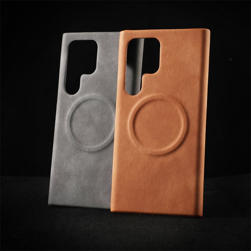 Leather Magnetic Ultra-thin Sweat-proof Phone Case For Samsung Galaxy S23 S24 Ultra