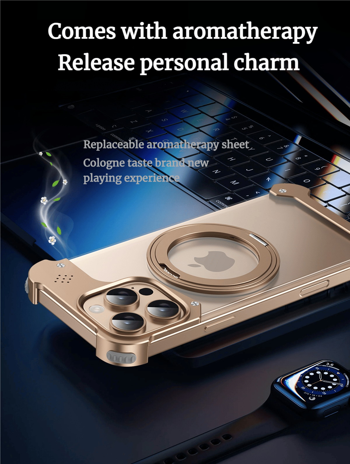 Magnetic Metal 360° Rotating Bracket Case Suitable For iPhone 16/15/14/13 Series