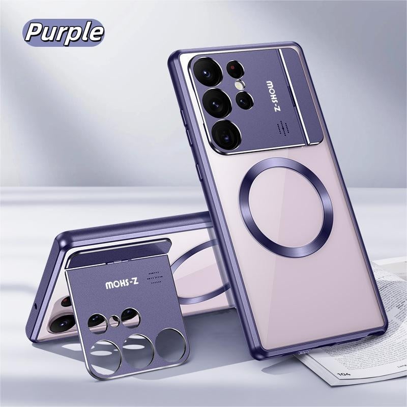 Magnetic Charging Aromatherapy Metal Phone Case For Galaxy S25 S24 S23 S22 S21 Ultra