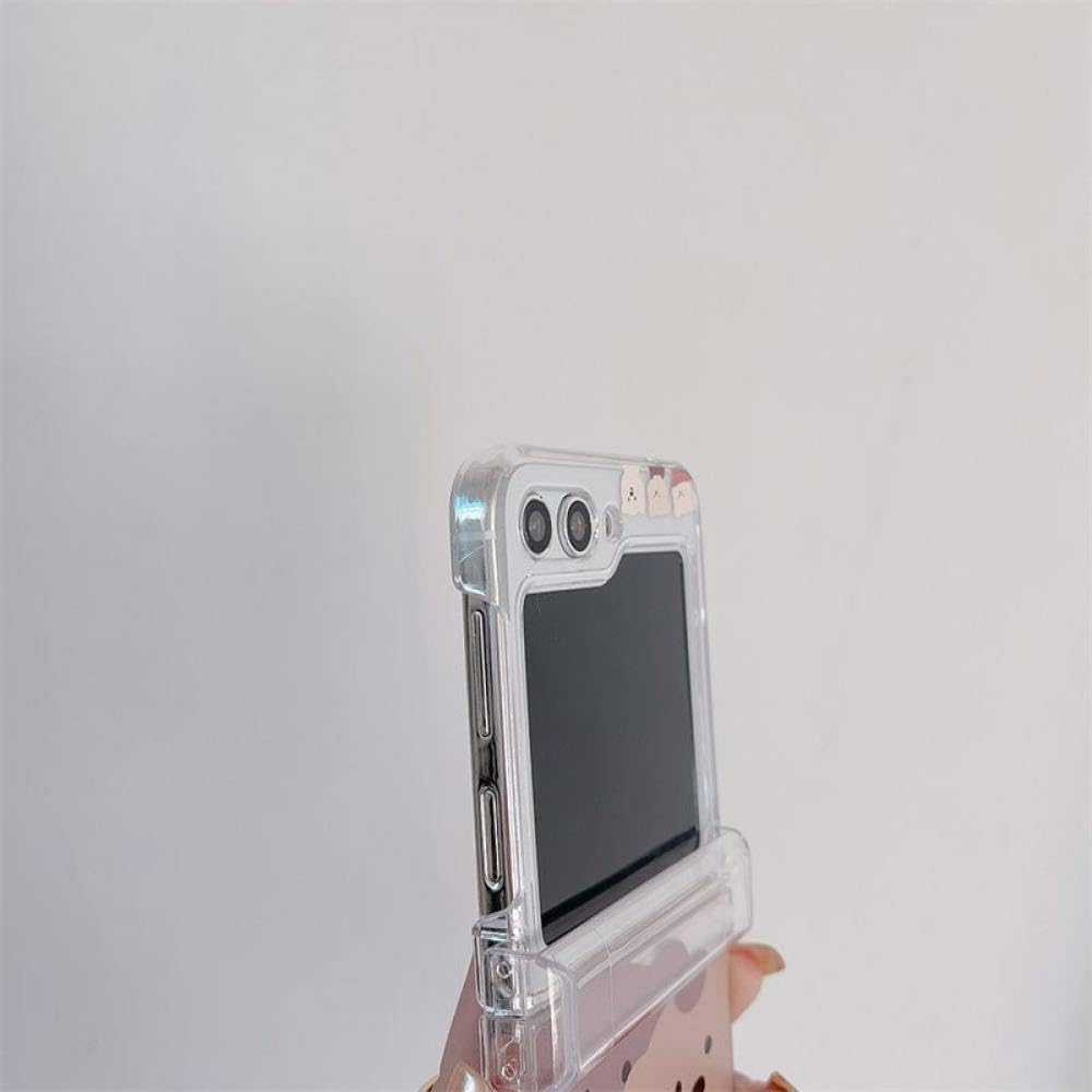 🐻 Cute bear phone case for Galaxy Z Flip 3/Galaxy Z Flip 4/Galaxy Z Flip 5/Galaxy Z Flip 6