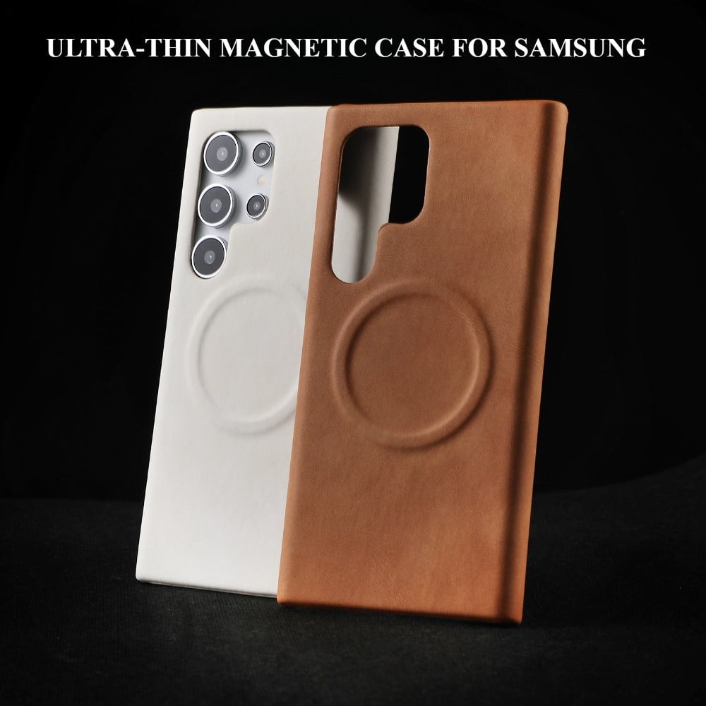 Leather Magnetic Ultra-thin Sweat-proof Phone Case For Samsung Galaxy S23 S24 Ultra
