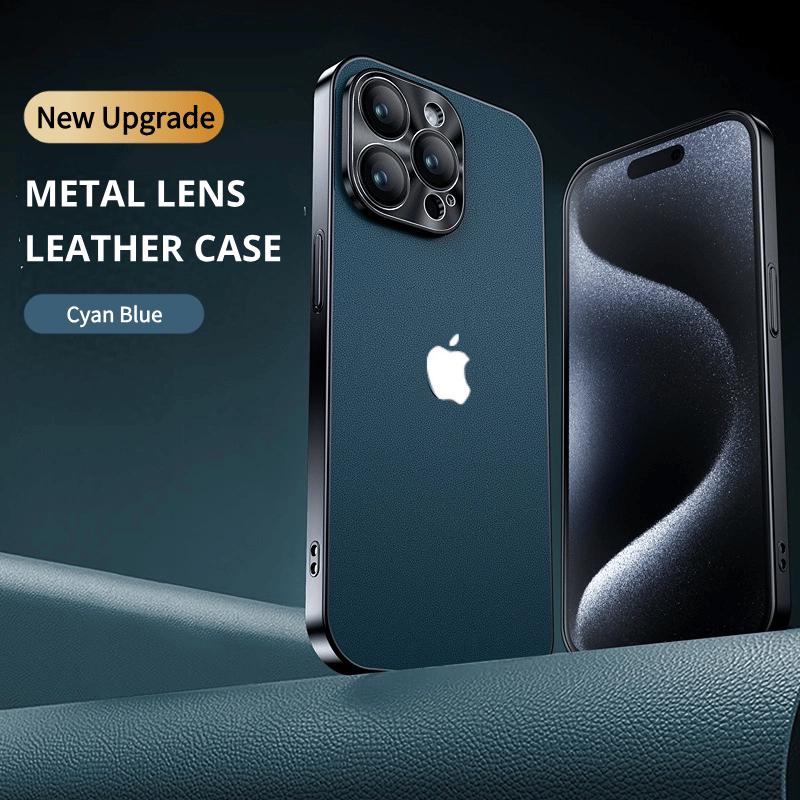 🔥Hot Sale!🏅Suitable for Apple 15 cell phone case ultra-thin frosted electroplating leather pattern all-inclusive hard shell protective case