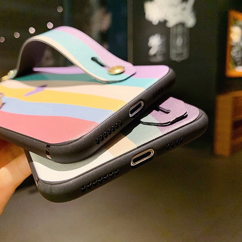 Rainbow Letter Love Heart Wristband Phone Case for Samsung Galaxy For Samsung Galaxy S and A Series