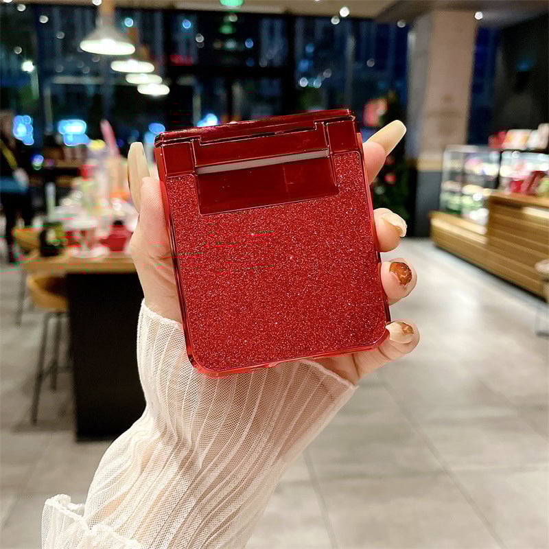 Diamond Leather Hinge Phone Case for Galaxy Z Flip 3/Galaxy Z Flip 4/Galaxy Z Flip 5/Galaxy Z Flip 6 Folding Screen