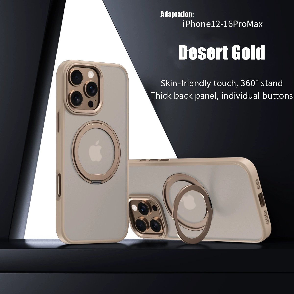 Applicable iphone16 case premium sense 360 magnetic rotating stand case pivot point cell phone case