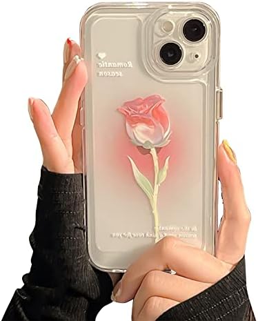 Tulip, Rose Flower Transparent Soft Phone Case