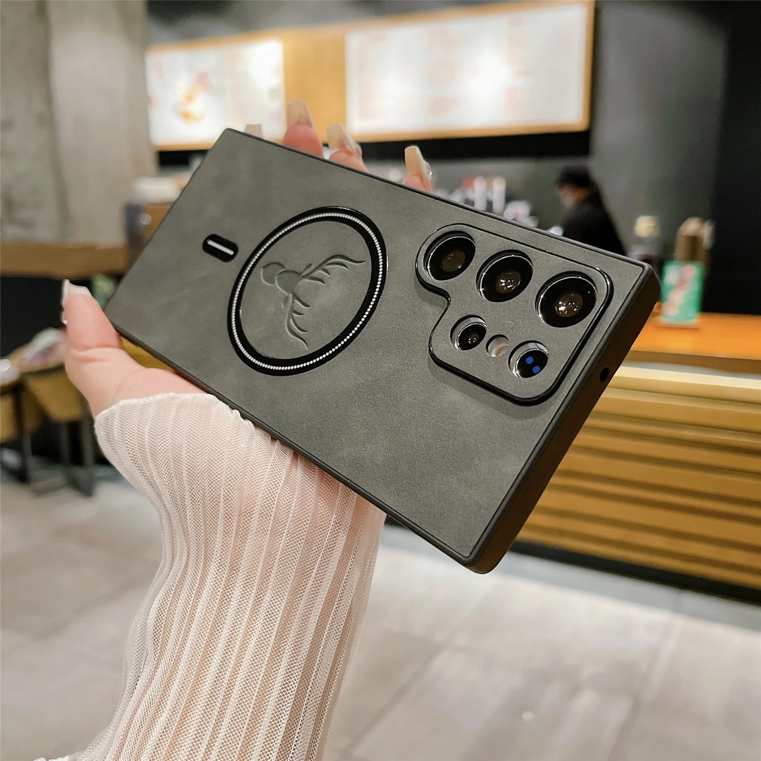 Luxury MagSafe Leather Case for Galaxy S21/S22/S23/S24 Series | Premium Protection & Wireless Charging