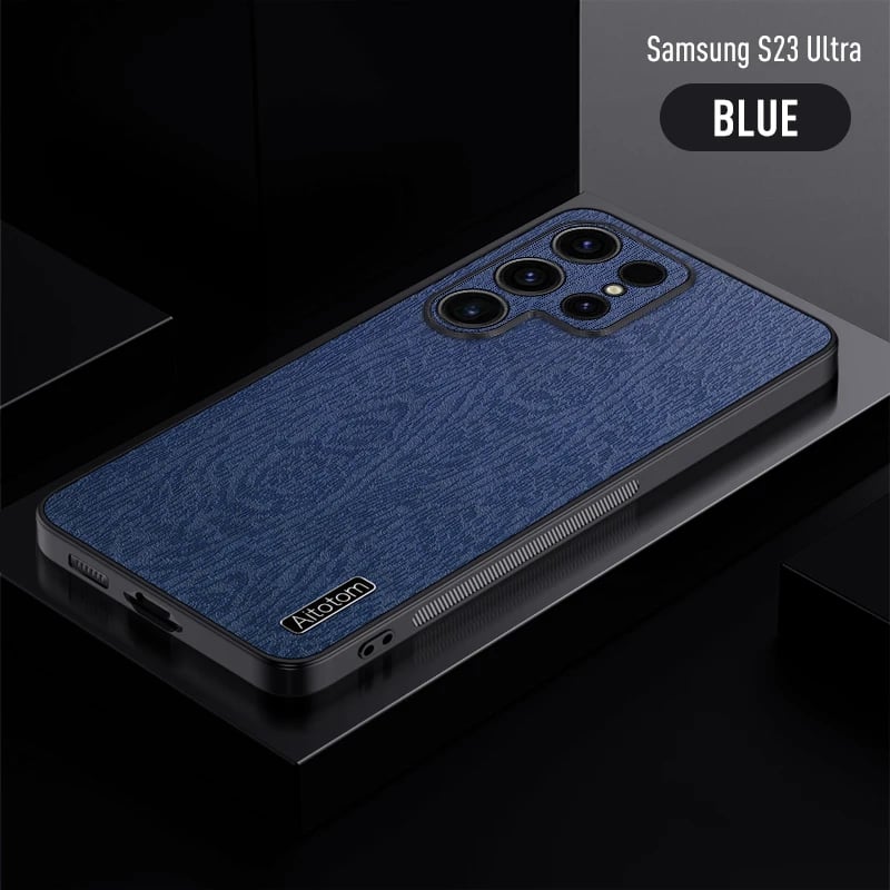 Bark Pattern Retro Business All-inclusive Protective Case For Samsung Galaxy S25 S24 S23 S22 S21 Note20 Series