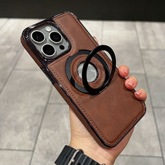 High-end leather magnetic bracket Apple mobile phone case, suitable for Apple 15/14/13 series