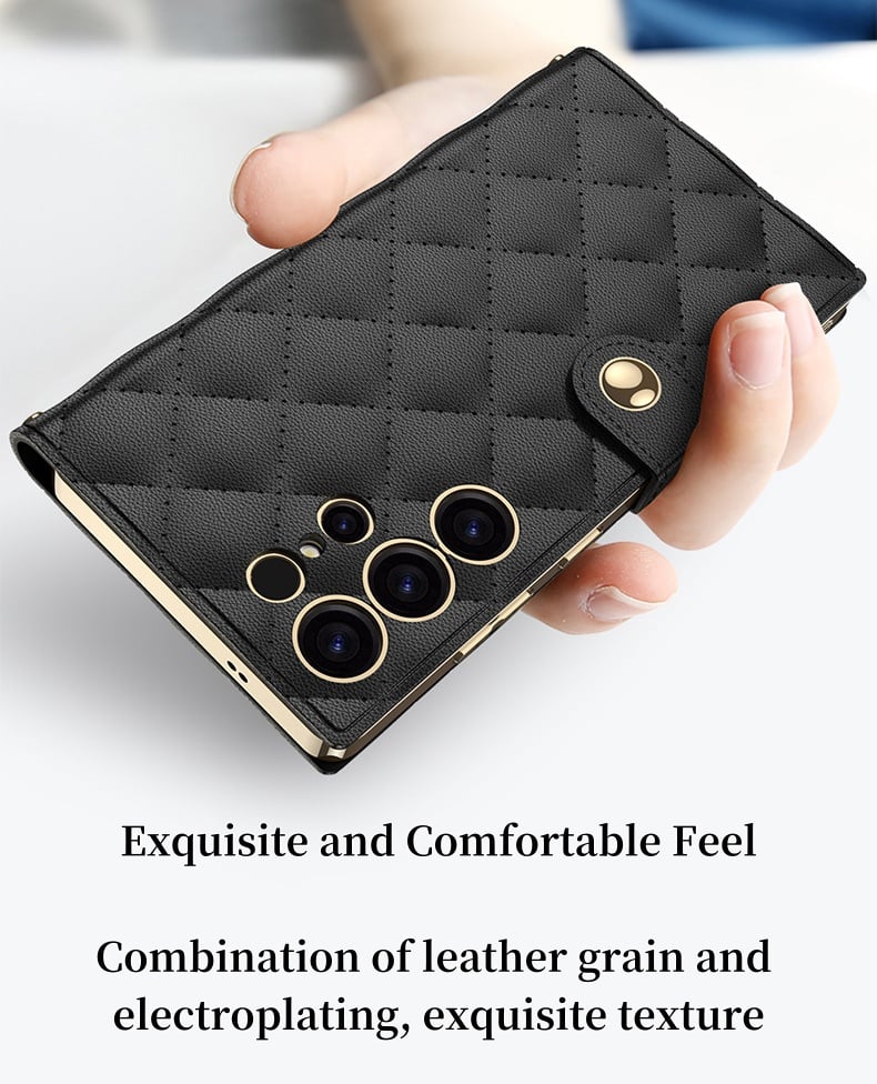 [💥New Arrivals💥]Diamond Pattern Card Flip Leather Case For Samsung Galaxy S25 Ultra/Samsung Galaxy S24 Ultra/Samsung Galaxy S23 Ultra