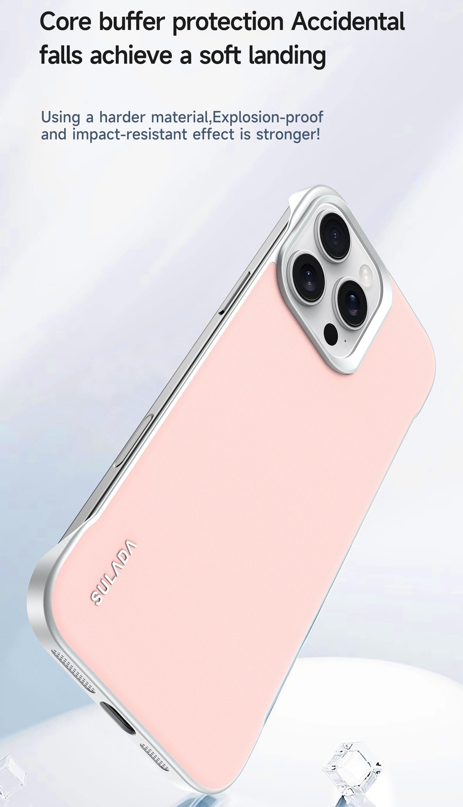 Frameless liquid skin-feeling mobile phone case for Apple 15/16 series