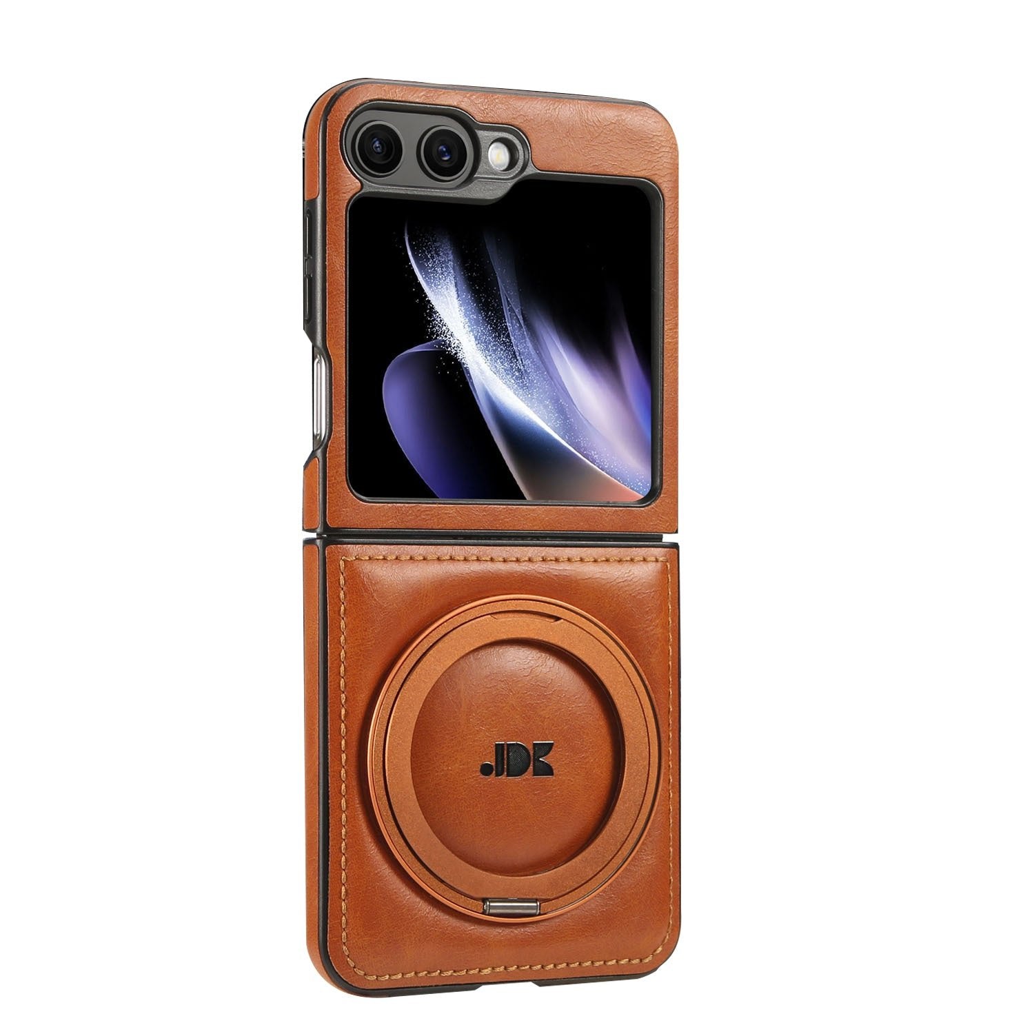 Galaxy Z Flip 3/Galaxy Z Flip 4/Galaxy Z Flip 5/Galaxy Z Flip 6 | 360° Rotating Stand Leather Case