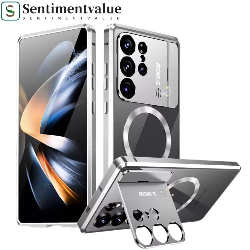 Magnetic Charging Aromatherapy Metal Phone Case For Galaxy S25 S24 S23 S22 S21 Ultra