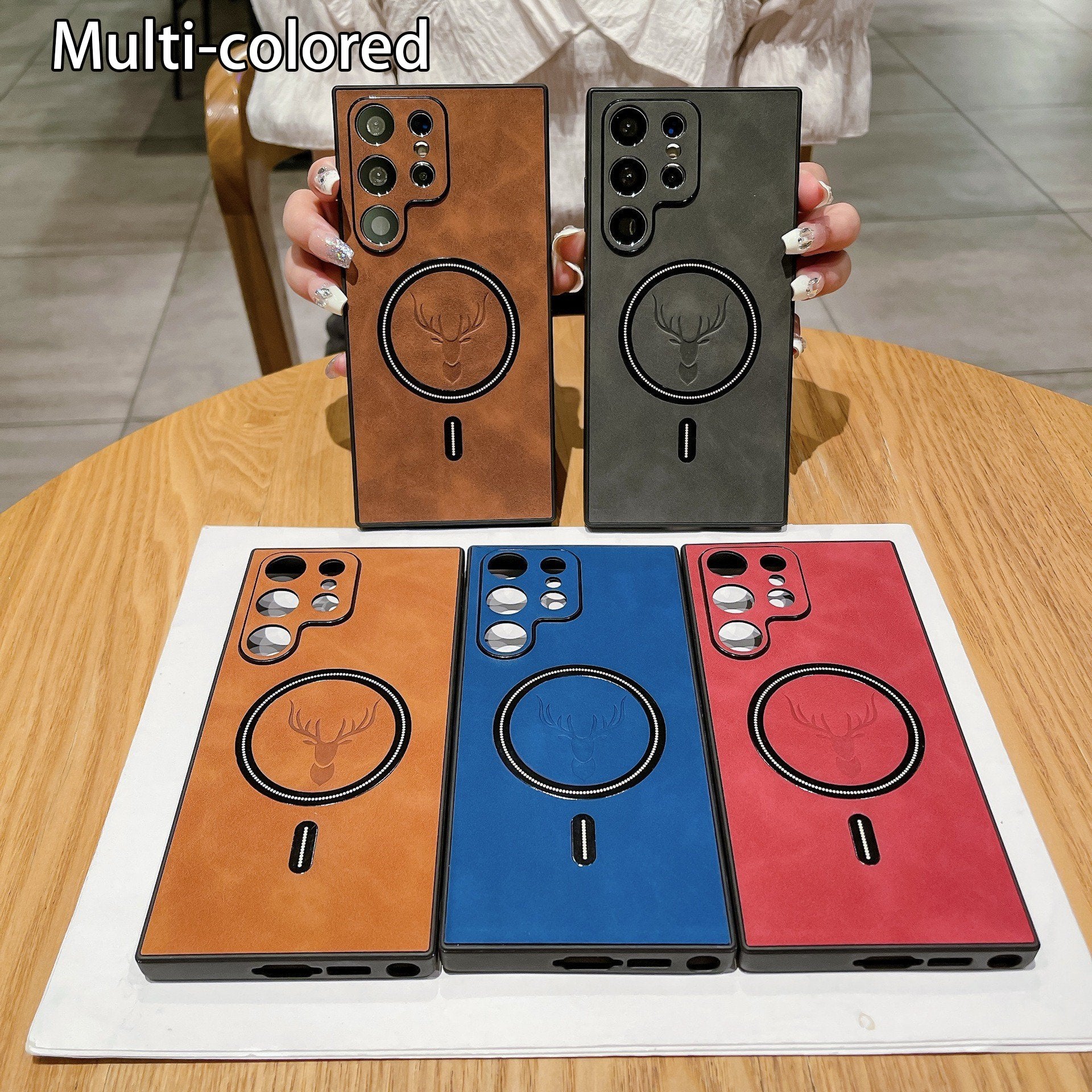 Luxury MagSafe Leather Case for Galaxy S21/S22/S23/S24 Series | Premium Protection & Wireless Charging