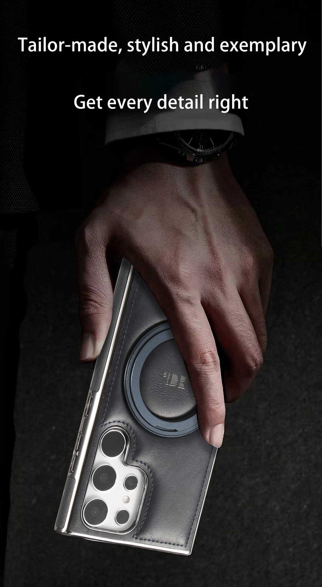 SentimentvalueTM Magnetic Leather Case With 360° Rotating Bracket For S25/S24/S23 Series and Galaxy S22 Ultra