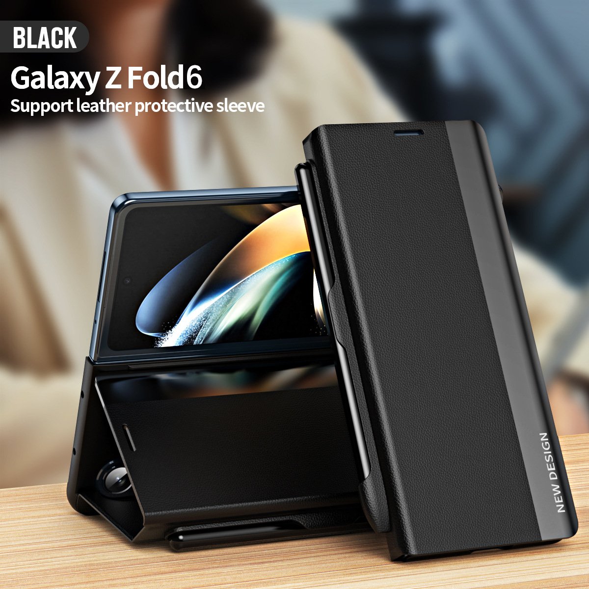 For Galaxy Z Fold 3/Galaxy Z Fold 4/Galaxy Z Fold 5/Galaxy Z Fold 6, the Flip Stand Case with Pen Slot