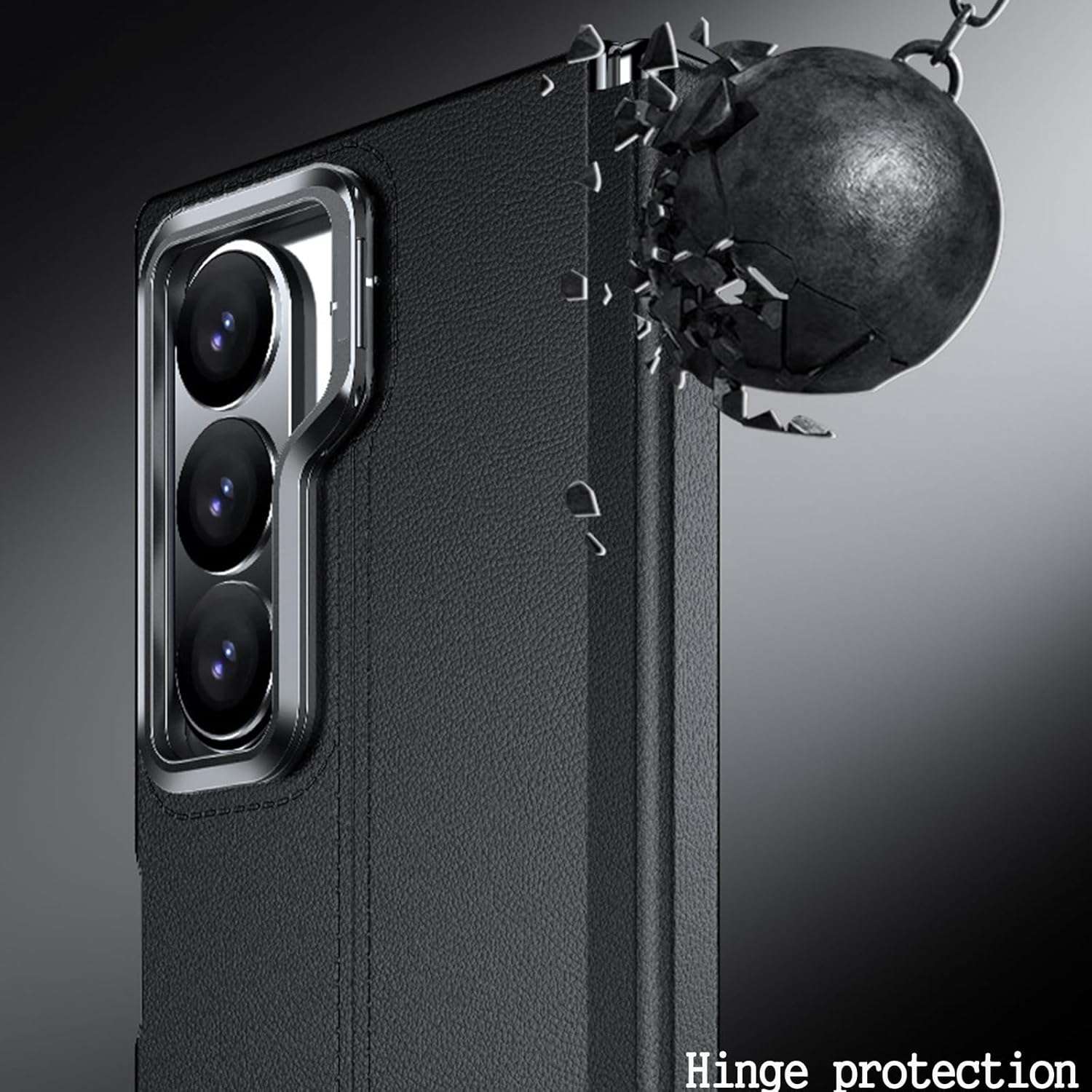 Magnetic Fold Case for Samsung Galaxy Z Fold 6,Metal Kickstand Lens Protection Phone Case Car Mounted Magnetic Suction Business Cover[Support magnetic charging]