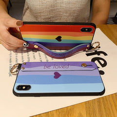 Rainbow Letter Love Heart Wristband Phone Case for Samsung Galaxy For Samsung Galaxy S and A Series