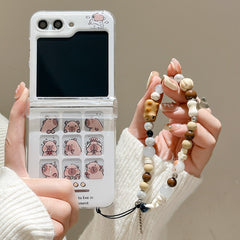 [🎉New Product✨] Cartoon Capybara Phone Case Suitable For Galaxy Z Flip 3/Galaxy Z Flip 4/Galaxy Z Flip 5/Galaxy Z Flip 6