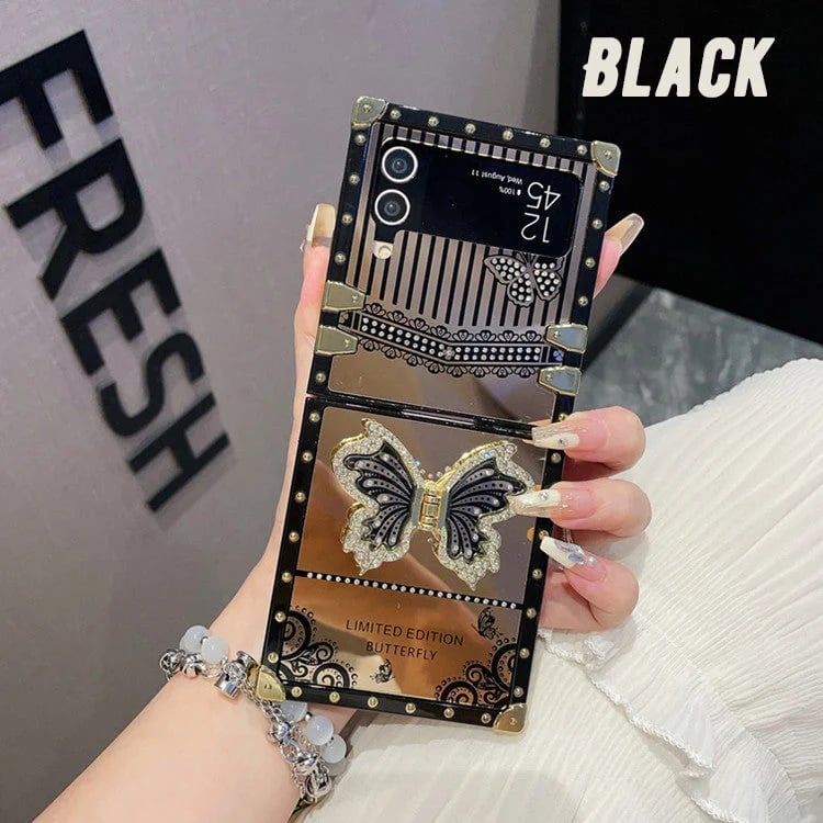 Chic Butterfly Stand Case For Galaxy Z Flip 3/Galaxy Z Flip 4/Galaxy Z Flip 5/Galaxy Z Flip 6 , Lightweight Elegance