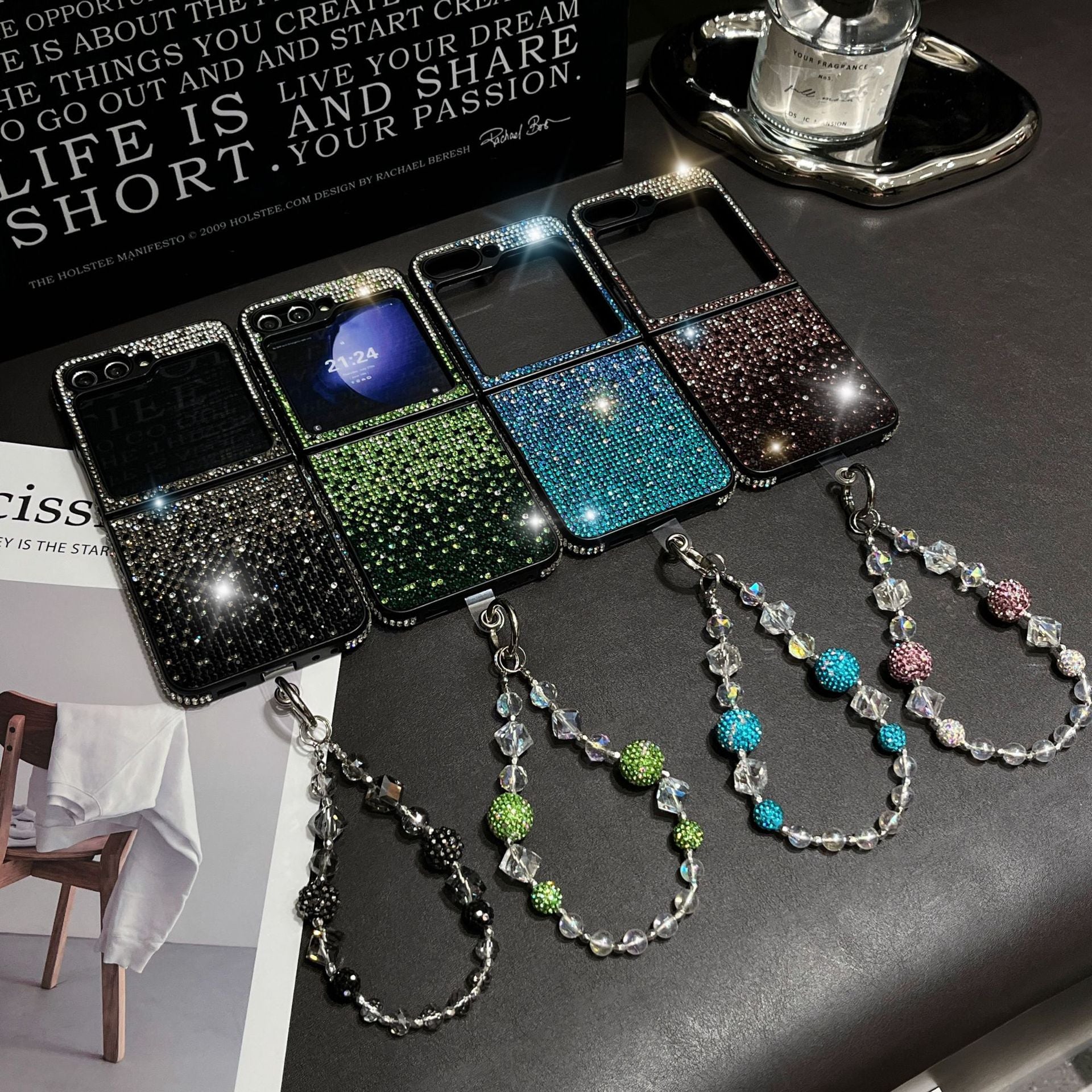 Luxury Diamond Case For Galaxy Z Flip 3/Galaxy Z Flip 4/Galaxy Z Flip 5/Galaxy Z Flip 6