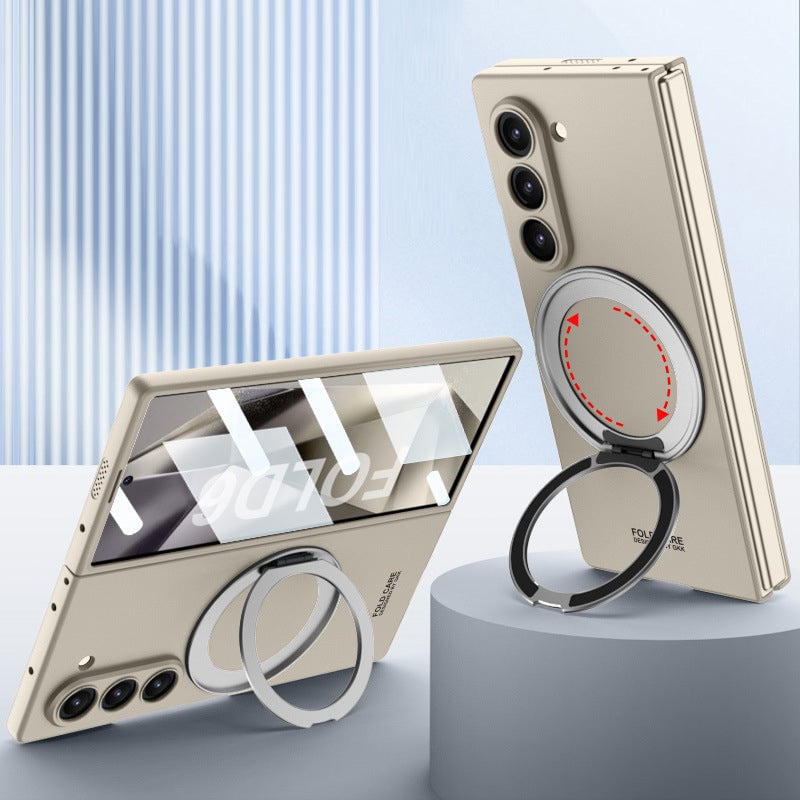 Galaxy Z Fold 6 | Rotating Magnetic Ring Frosted Mobile Phone Case