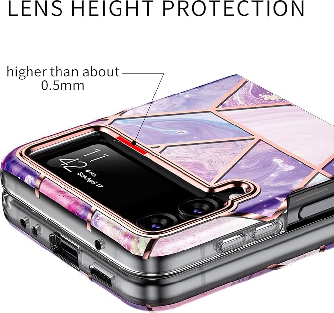 Marble Pattern Phone Case For Galaxy Z Flip 3 / Galaxy Z Flip 4 / Galaxy Z Flip 5 / Galaxy Z Flip 6