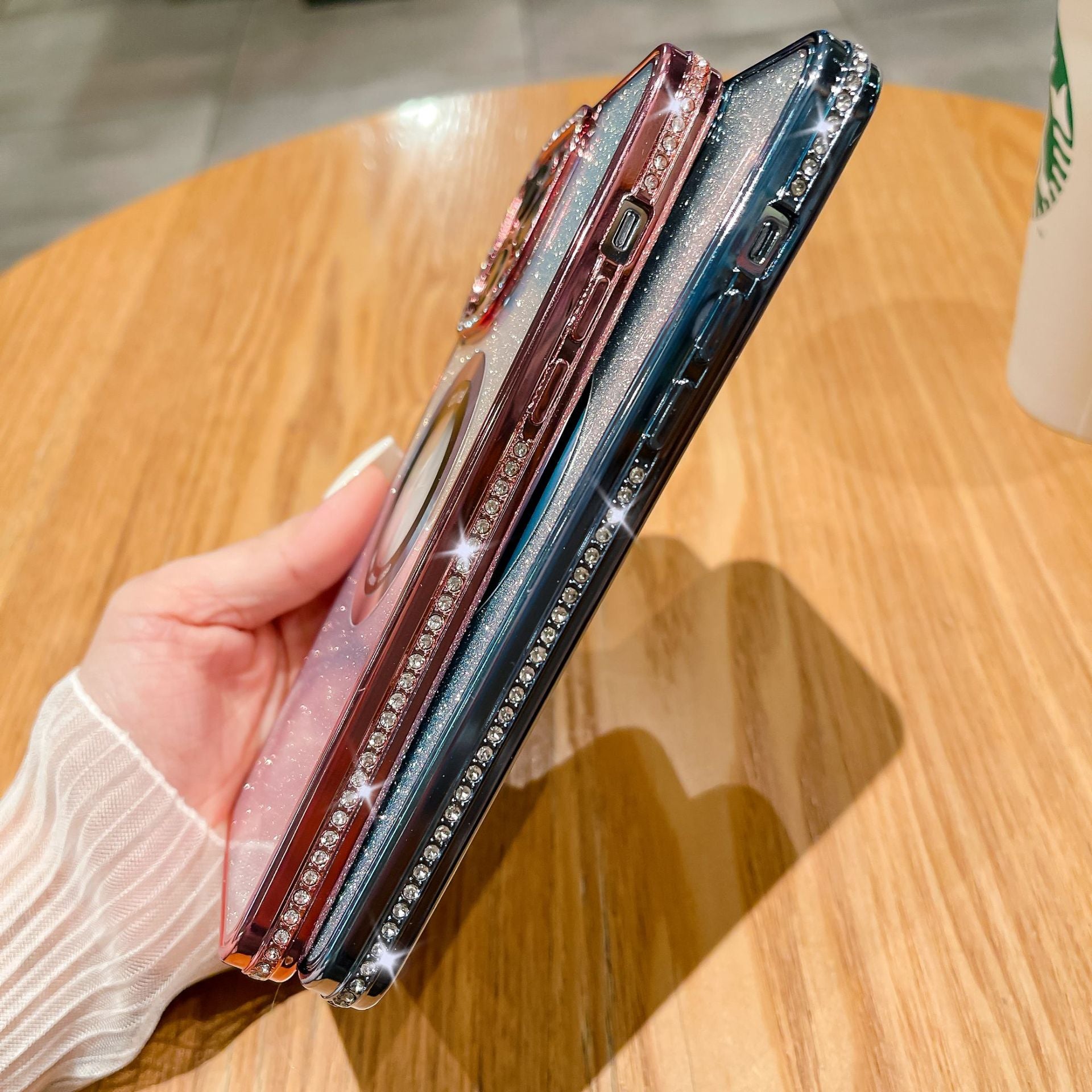 💖 Glitter Diamond Magnetic Ring Holder Case for iPhone ✨