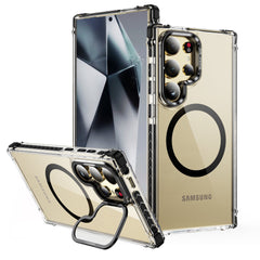 High-transparency Magnetic Mobile Phone Case For Galaxy S25 S24 S23 Series, Protective Cover With Lens Holder